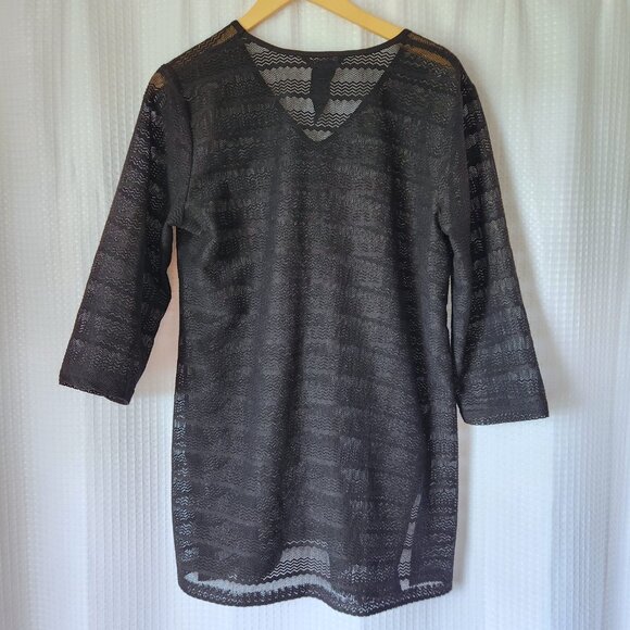 Mario Serani Bathing Suit Cover-Up Size Large Side Slits Lightweight Beach Swim - Picture 8 of 10